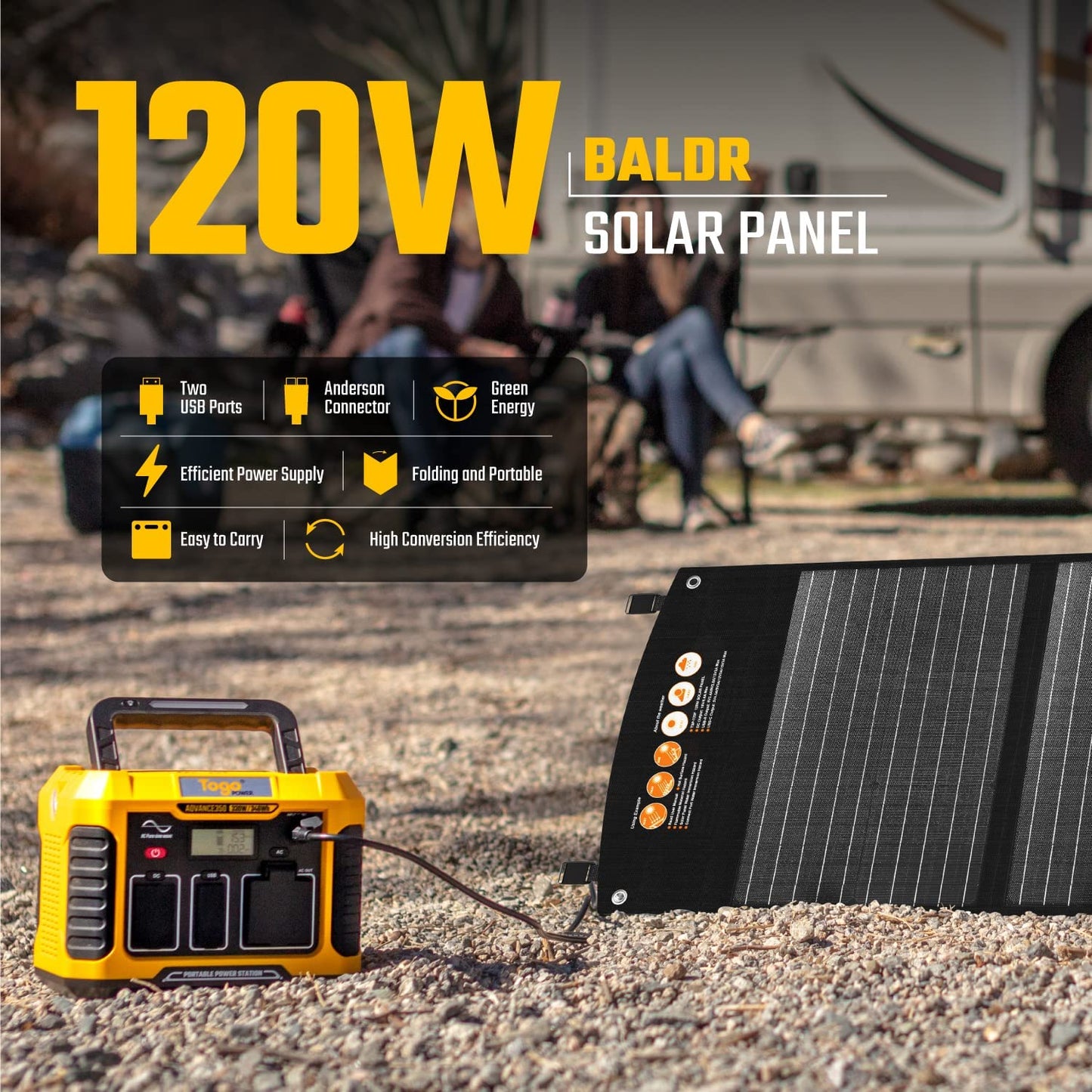 120W Solar Panel+Power Station Advance500, 400wh