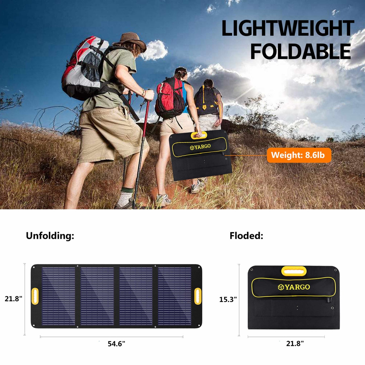 TogoPower Advance500, 400wh/500W Portable Power Station with Yargopower 100W Solar Panel(YP) Included